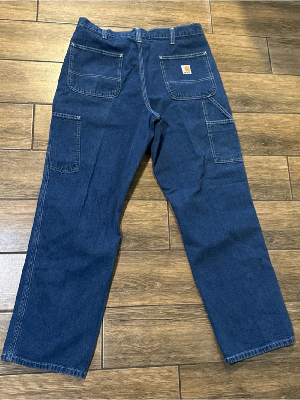 Carhartt Jeans Mens Dungaree Fit 33X30  Blue Denim Workwear Carpenter Jeans